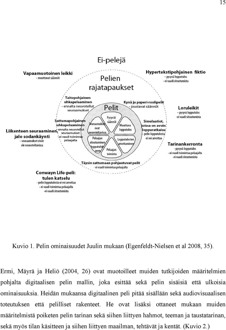 sisäisiä että ulkoisia ominaisuuksia.