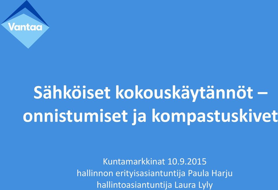 2015 hallinnon erityisasiantuntija