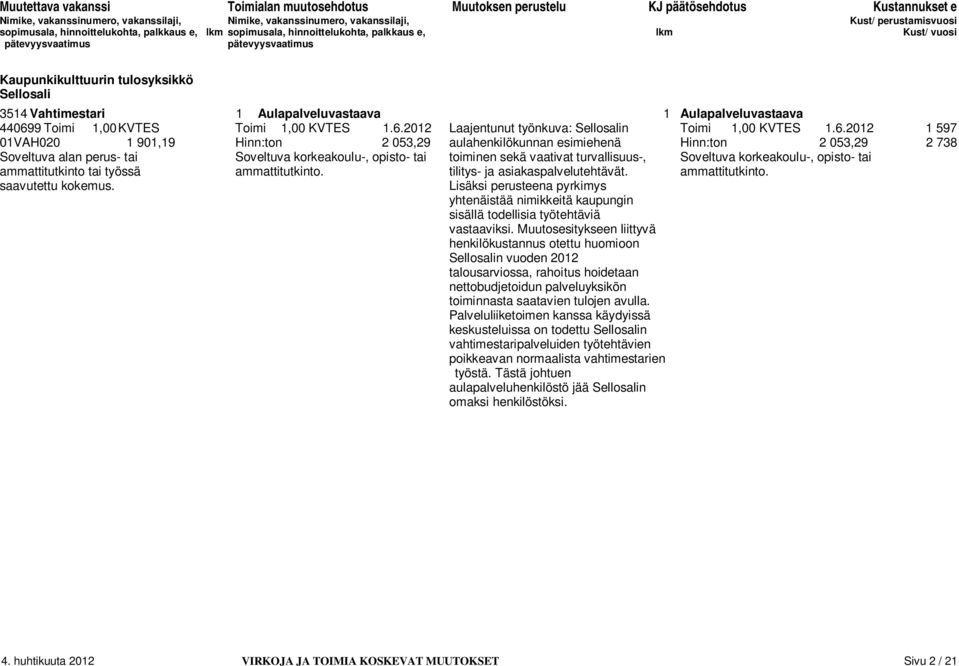 turvallisuus-, Soveltuva korkeakoulu-, opisto- tai ammattitutkinto tai työssä ammattitutkinto. tilitys- ja asiakaspalvelutehtävät. ammattitutkinto. saavutettu kokemus.