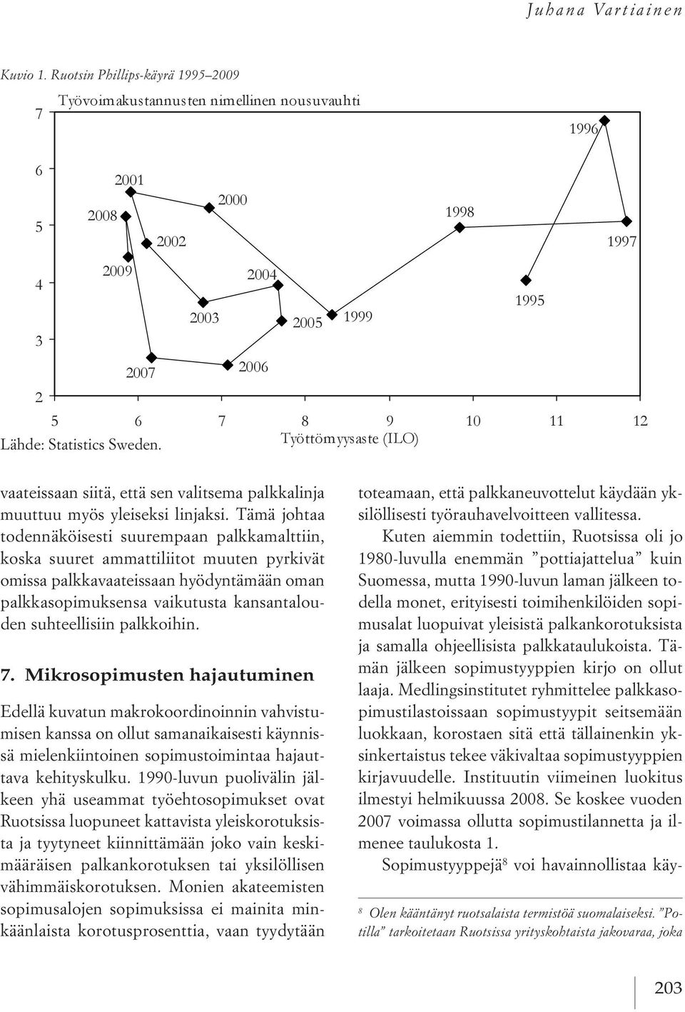 palkkoihin. 7. Mikrosopimusten hajautuminen edellä kuvatun makrokoordinoinnin vahvistumisen kanssa on ollut samanaikaisesti käynnissä mielenkiintoinen sopimustoimintaa hajauttava kehityskulku.
