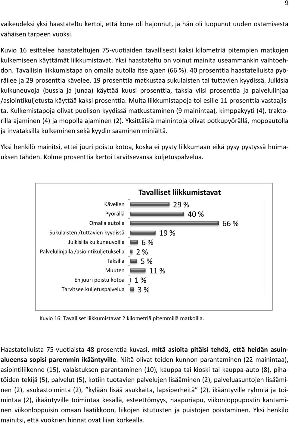 vaikeudeksi yksi haastateltu kertoi, että kone oli hajonnut, ja hän oli luopunut uuden ostamisesta vähäisen tarpeen vuoksi.