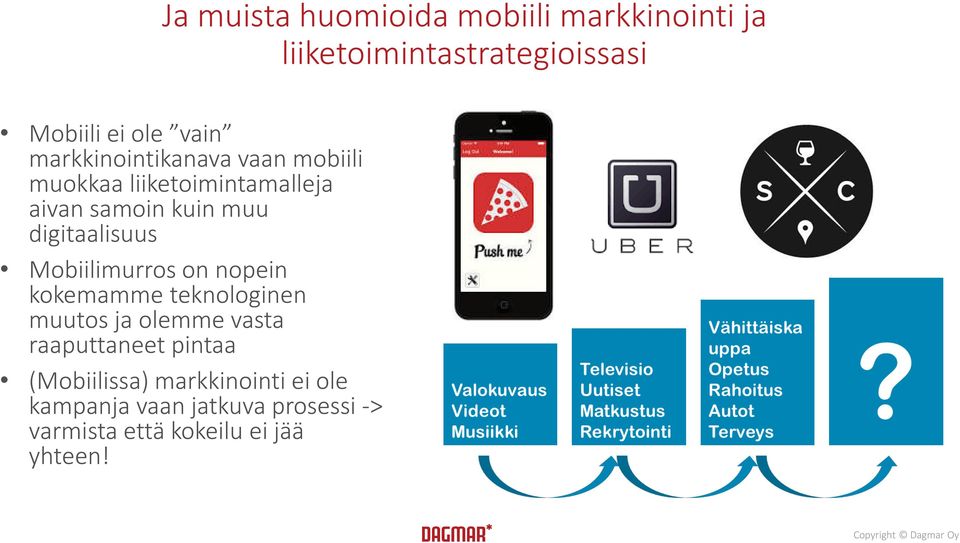 digitaalisuus Mobiilimurros on nopein kokemamme teknologinen muutos ja olemme vasta