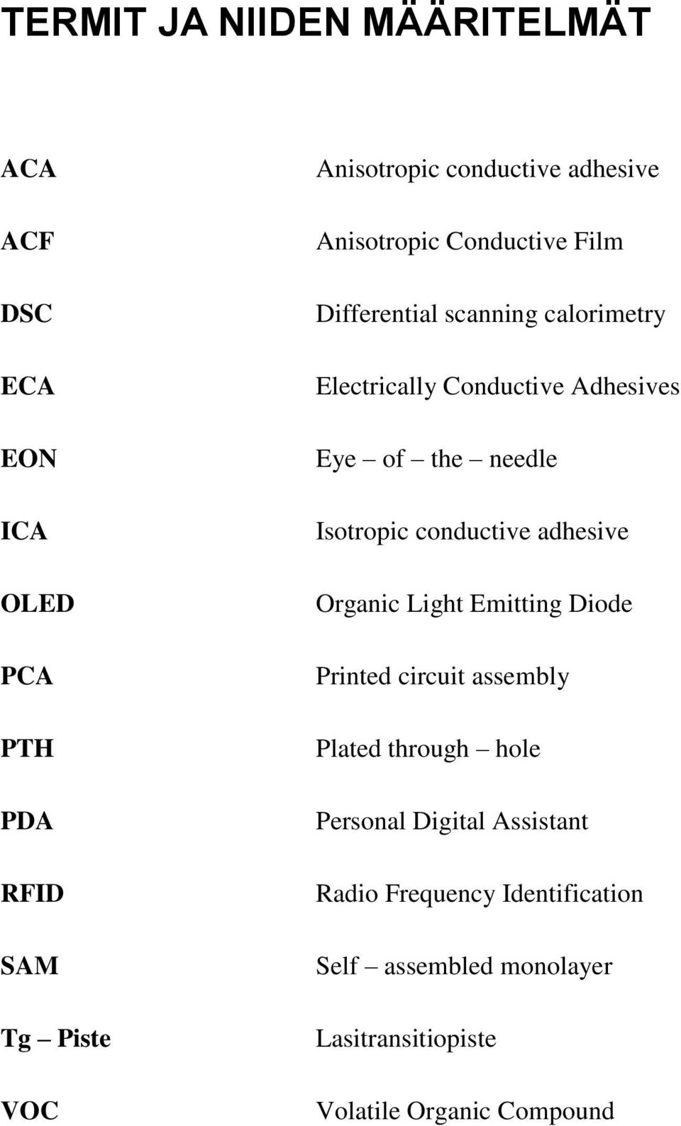 needle Isotropic conductive adhesive Organic Light Emitting Diode Printed circuit assembly Plated through hole