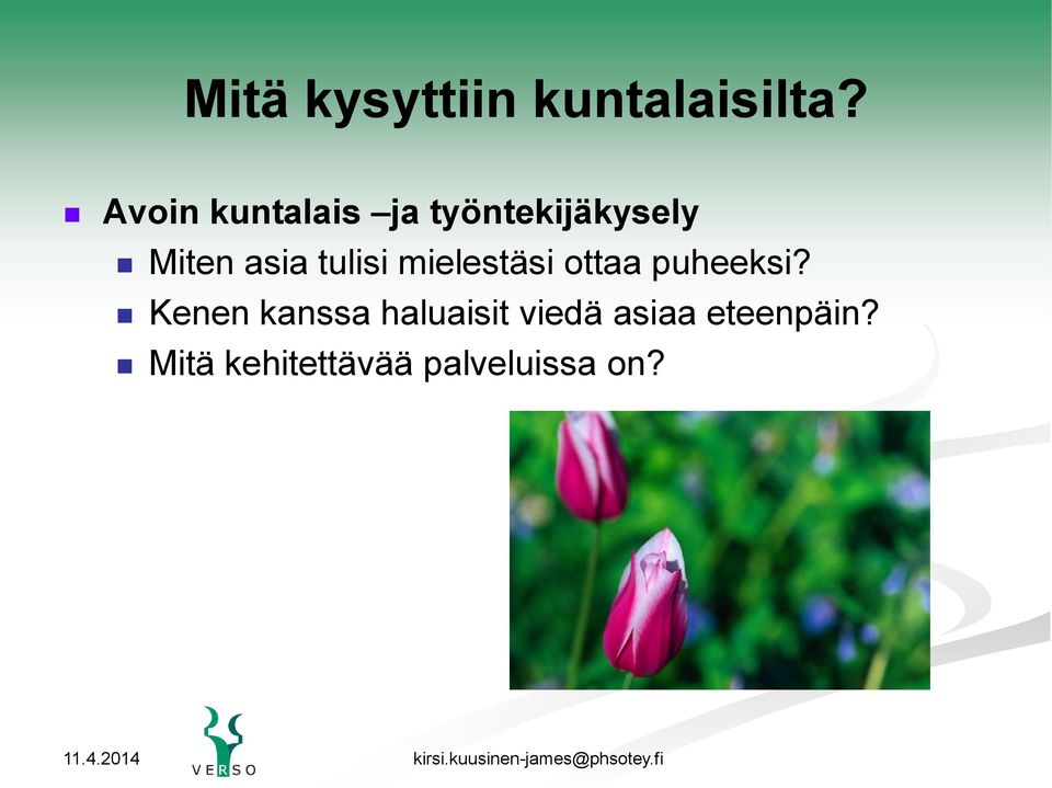 tulisi mielestäsi ottaa puheeksi?