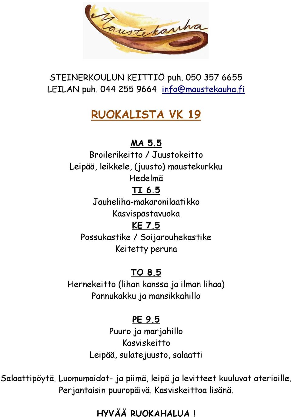 5 Jauheliha-makaronilaatikko Kasvispastavuoka KE 7.