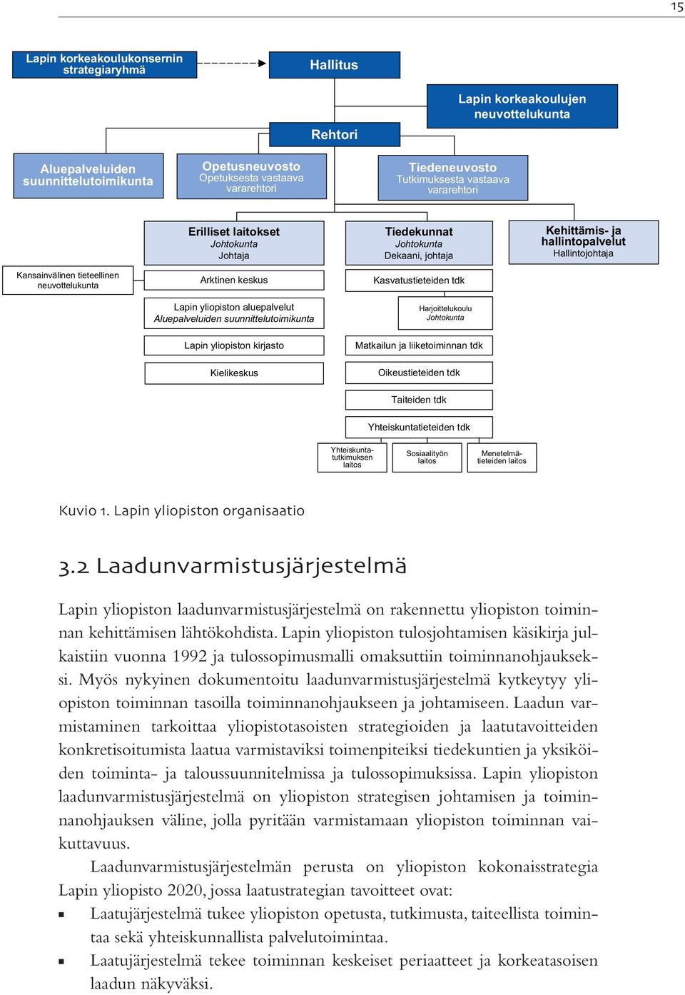 neuvottelukunta Arktinen keskus Lapin yliopiston aluepalvelut Aluepalveluiden suunnittelutoimikunta Kasvatustieteiden tdk Harjoittelukoulu Johtokunta Lapin yliopiston kirjasto Kielikeskus Matkailun