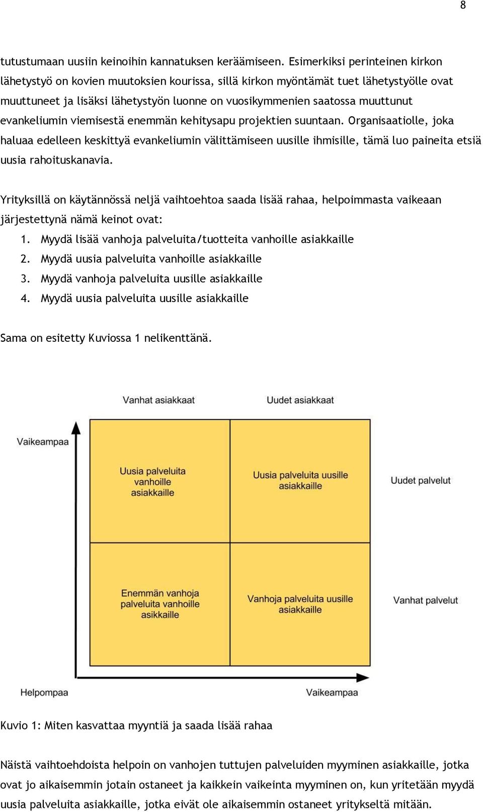 evankeliumin viemisestä enemmän kehitysapu projektien suuntaan.