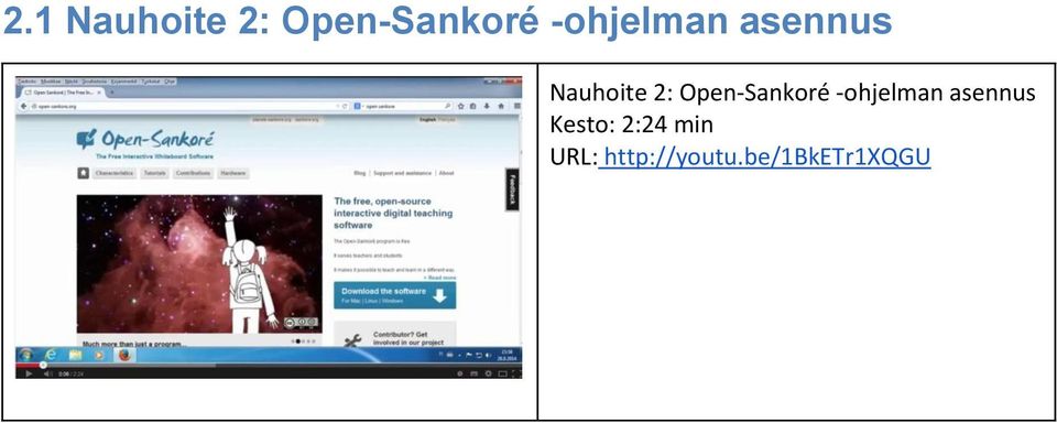 Open-Sankoré -ohjelman asennus
