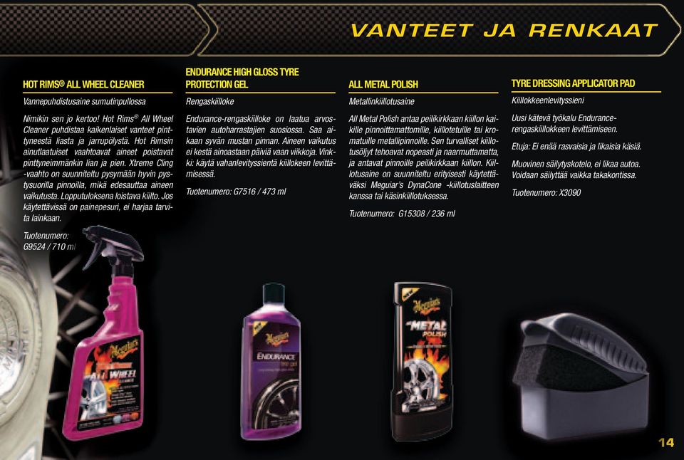 Hot Rimsin ainutlaatuiset vaahtoavat aineet poistavat pinttyneimmänkin lian ja pien. Xtreme Cling -vaahto on suunniteltu pysymään hyvin pystysuorilla pinnoilla, mikä edesauttaa aineen vaikutusta.