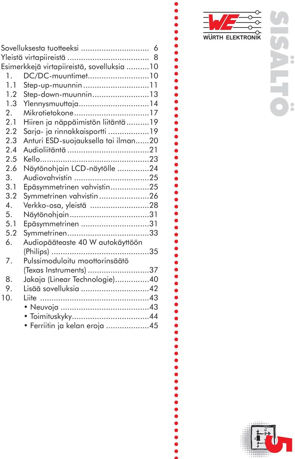 6 Näytönohjain LCD-näytölle...24 3. Audiovahvistin...25 3.1 Epäsymmetrinen vahvistin...25 3.2 Symmetrinen vahvistin...26 4. Verkko-osa, yleistä...28 5. Näytönohjain...31 5.1 Epäsymmetrinen...31 5.2 Symmetrinen...33 6.
