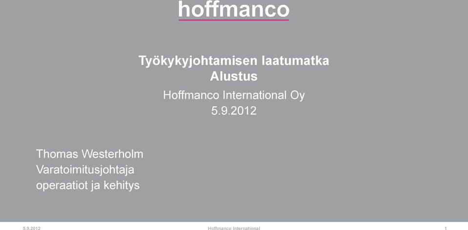2012 Thomas Westerholm