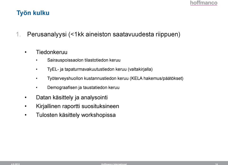 keruu TyEL- ja tapaturmavakuutustiedon keruu (valtakirjalla) Työterveyshuollon kustannustiedon keruu