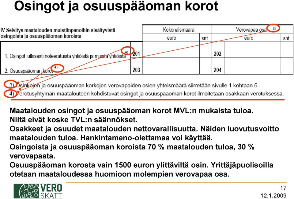 Näiden luovutusvoitto maatalouden tuloa. Hankintameno-olettamaa voi käyttää.