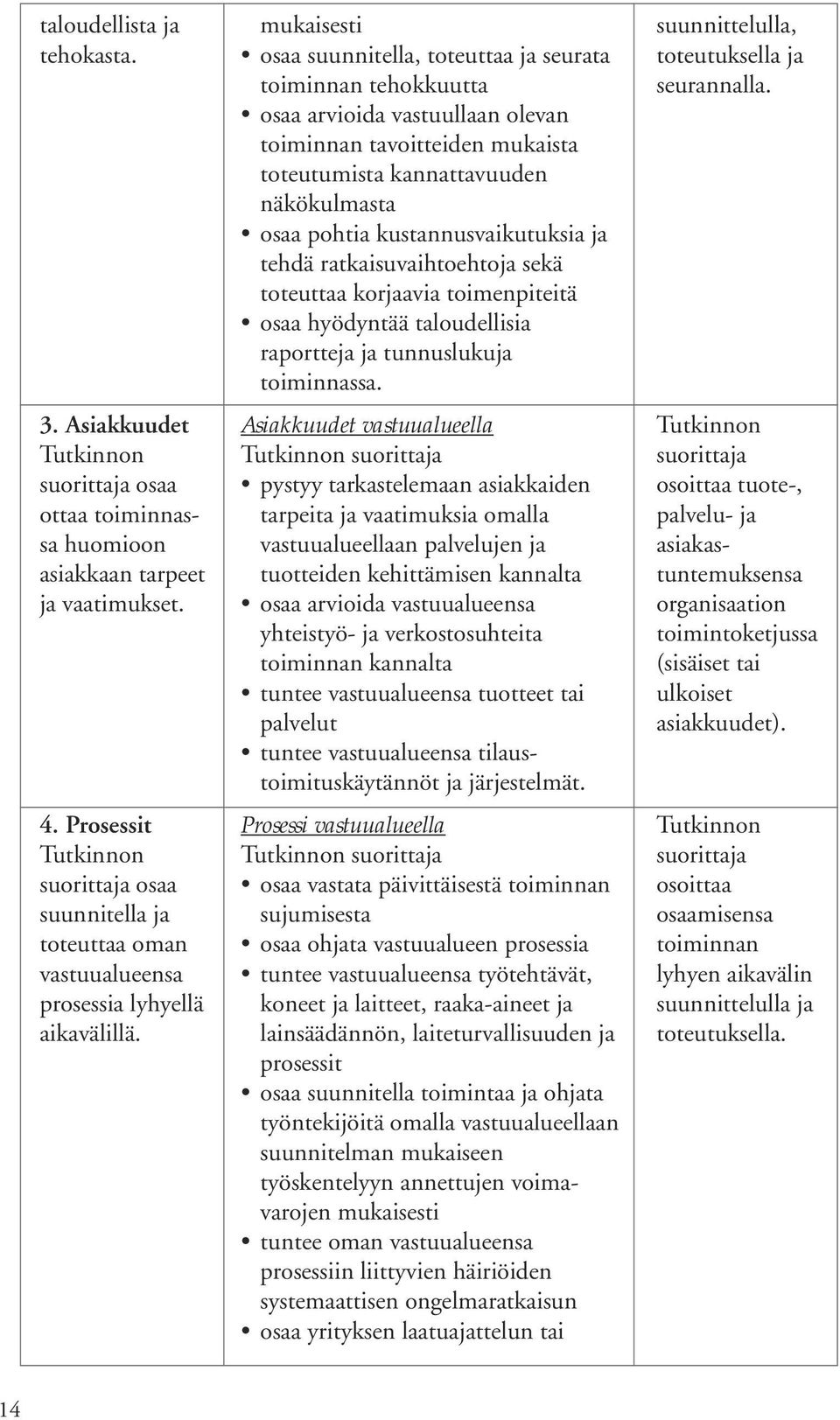 kustannusvaikutuksia ja tehdä ratkaisuvaihtoehtoja sekä toteuttaa korjaavia toimenpiteitä osaa hyödyntää taloudellisia raportteja ja tunnuslukuja toiminnassa.