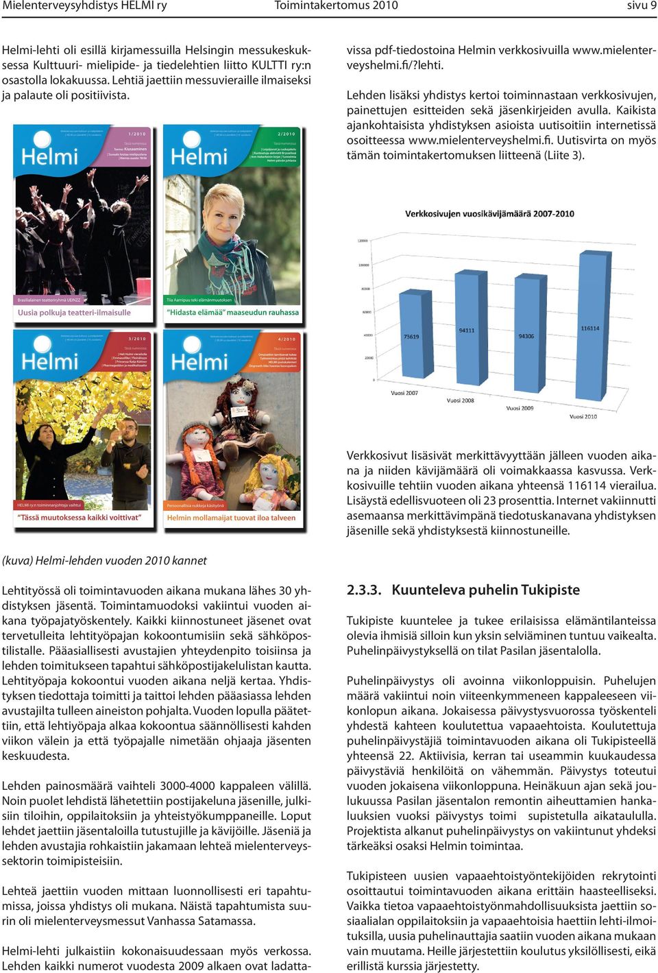 Lehden kaikki numerot vuodesta 2009 alkaen ovat ladattavissa pdf-tiedostoina Helmin verkkosivuilla www.mielenterveyshelmi.fi/?lehti.