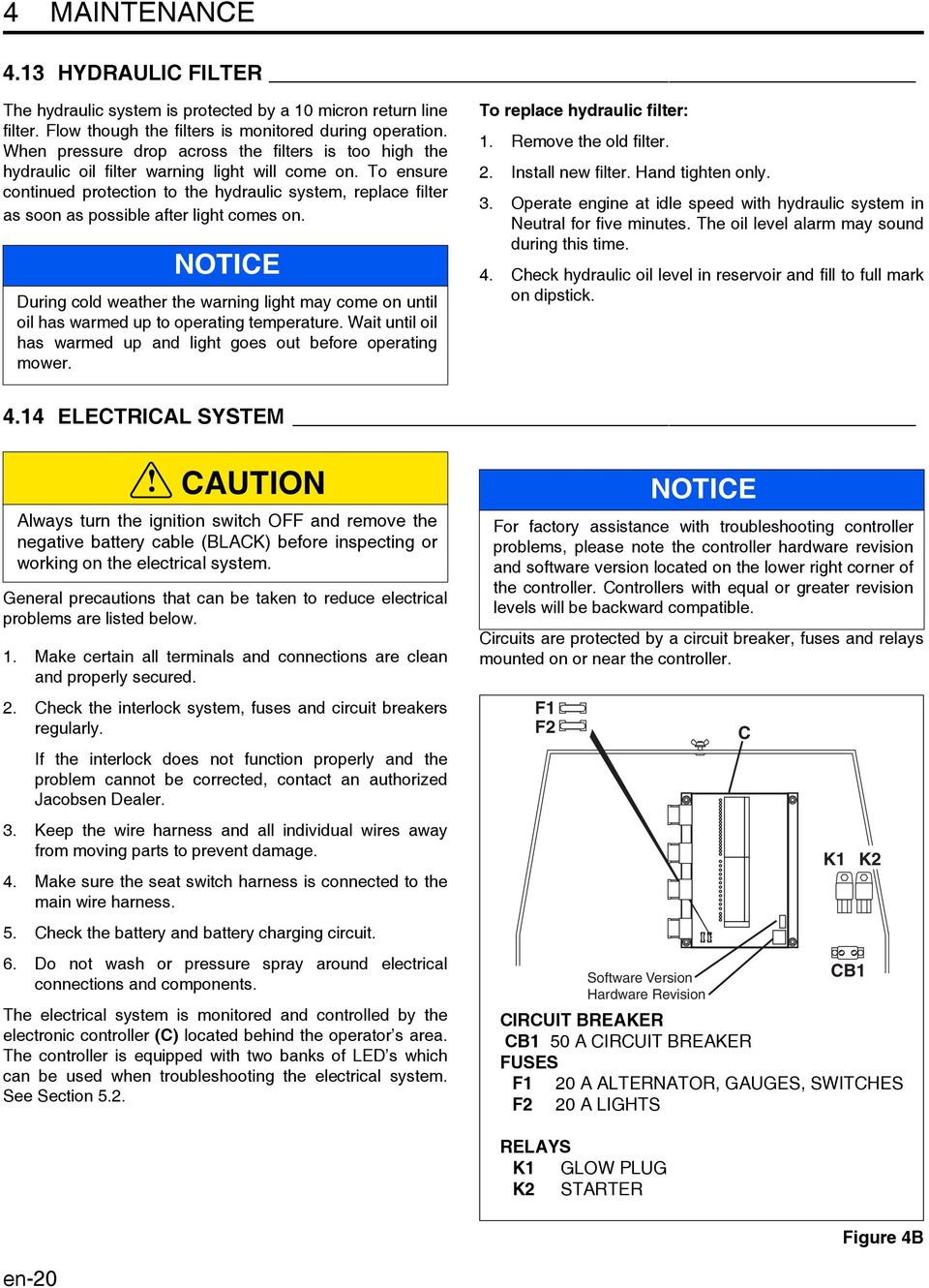 To ensure continued protection to the hydraulic system, replace filter as soon as possible after light comes on.