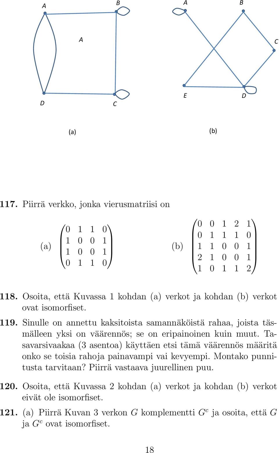 Sinulle on annettu kaksitoista samannäköistä rahaa, joista täsmälleen yksi on väärennös; se on eripainoinen kuin muut.