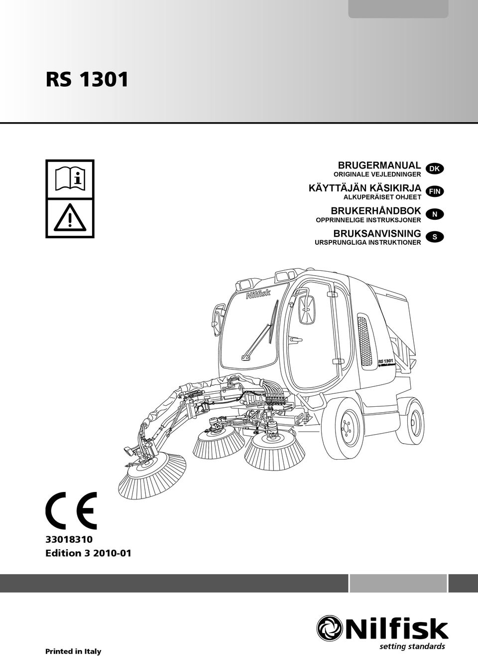 BRUKSANVISNING URSPRUNGLIGA INSTRUKTIONER Nilfisk RS 1301 by