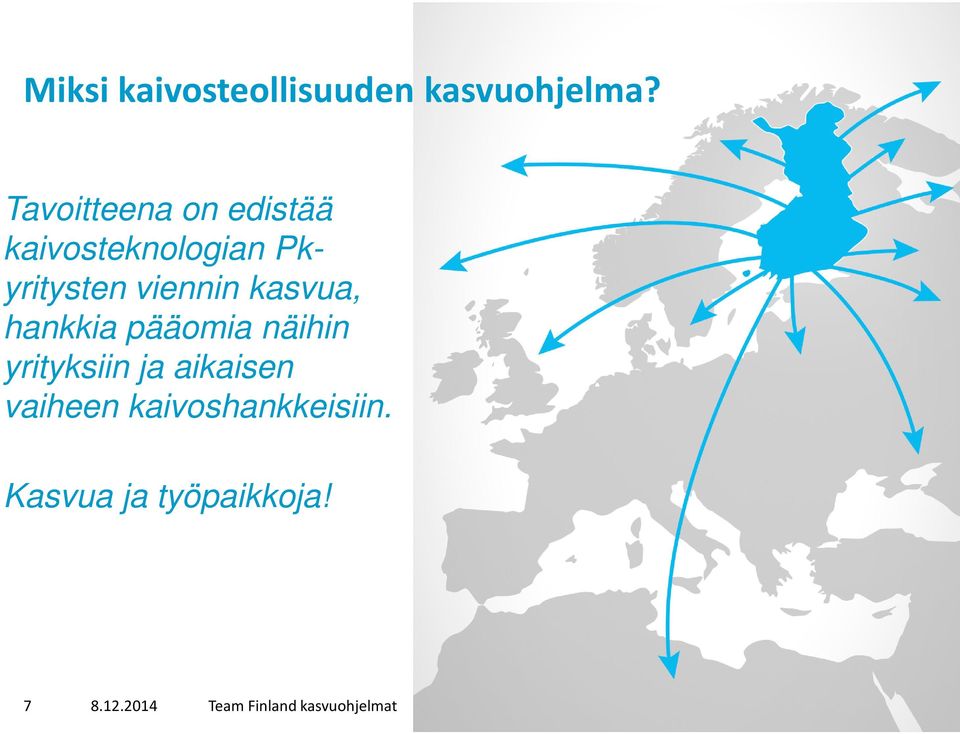 kasvua, hankkia pääomia näihin yrityksiin ja aikaisen