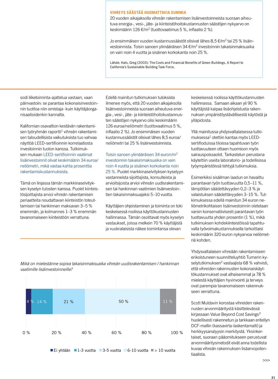 Lähd: Kats, Grg (00): Th Costs ad Fiacial Bfits of Gr Buildigs, A Rport to Califoria s Sustaiabl Buildig Task Forc.