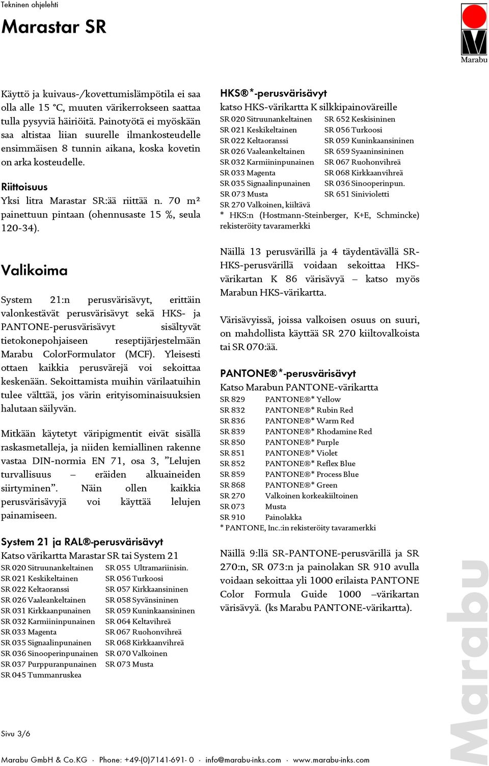 70 m² painettuun pintaan (ohennusaste 15 %, seula 120-34).