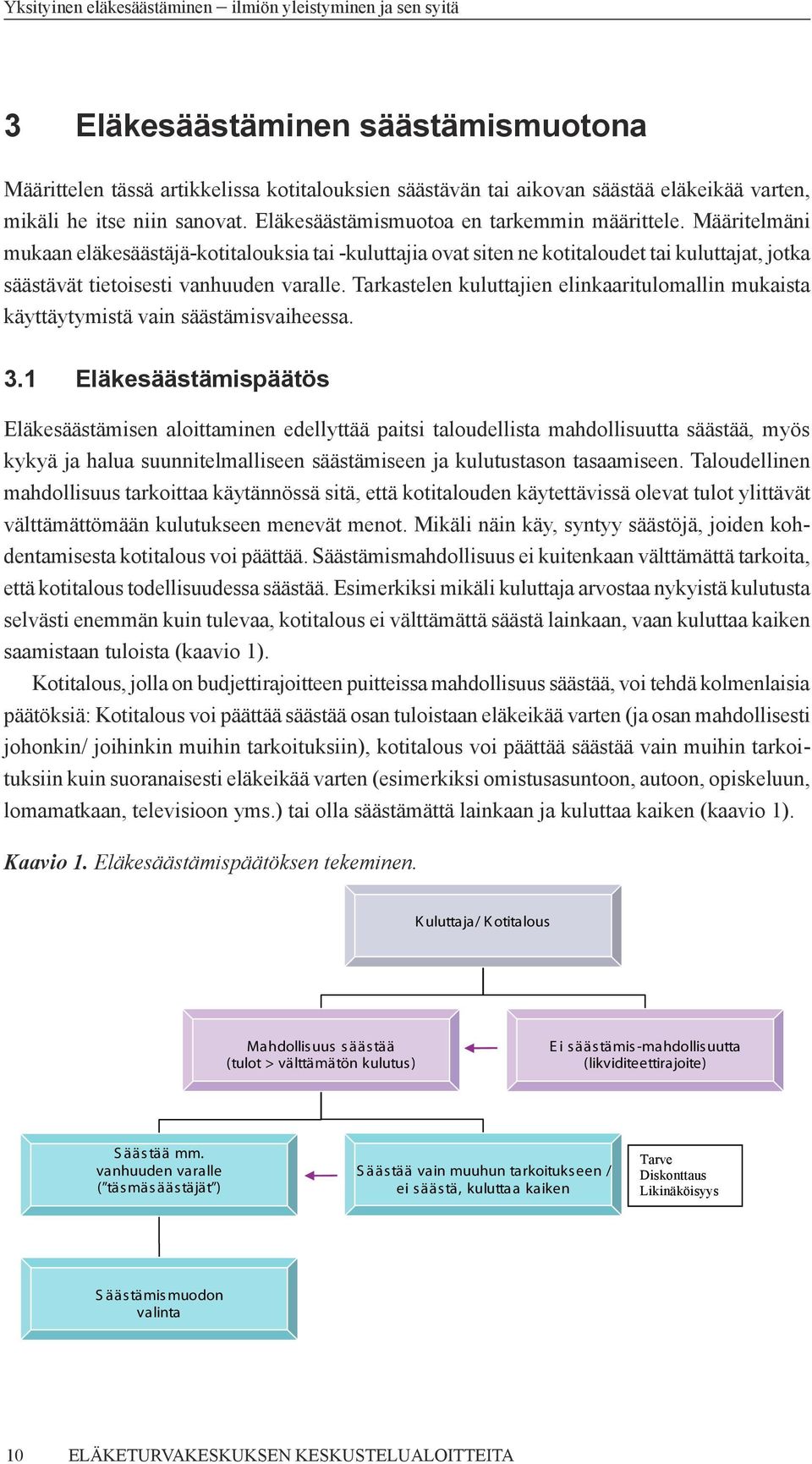 Tarkastelen kuluttajien elinkaaritulomallin mukaista käyttäytymistä vain säästämisvaiheessa. 3.