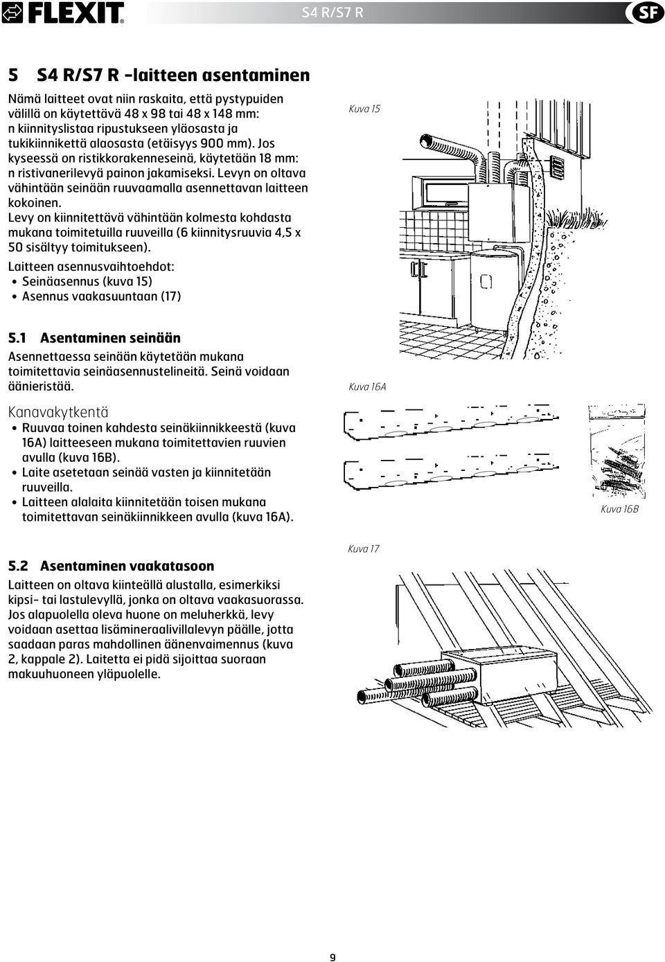 laitteen. kokoinen. Levy.on.kiinnitettävä.vähintään.kolmesta.kohdasta. mukana.toimitetuilla.ruuveilla.(6.kiinnitysruuvia.4,5.x. 5.sisältyy.toimitukseen). Laitteen.asennusvaihtoehdot:. Seinäasennus.