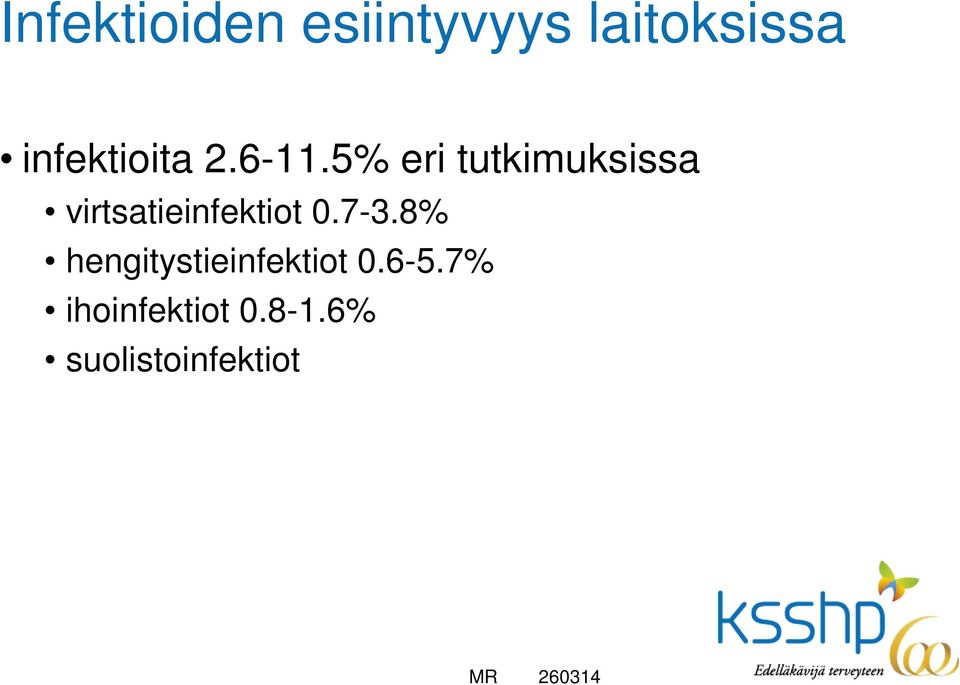 5% eri tutkimuksissa virtsatieinfektiot 0.7-3.