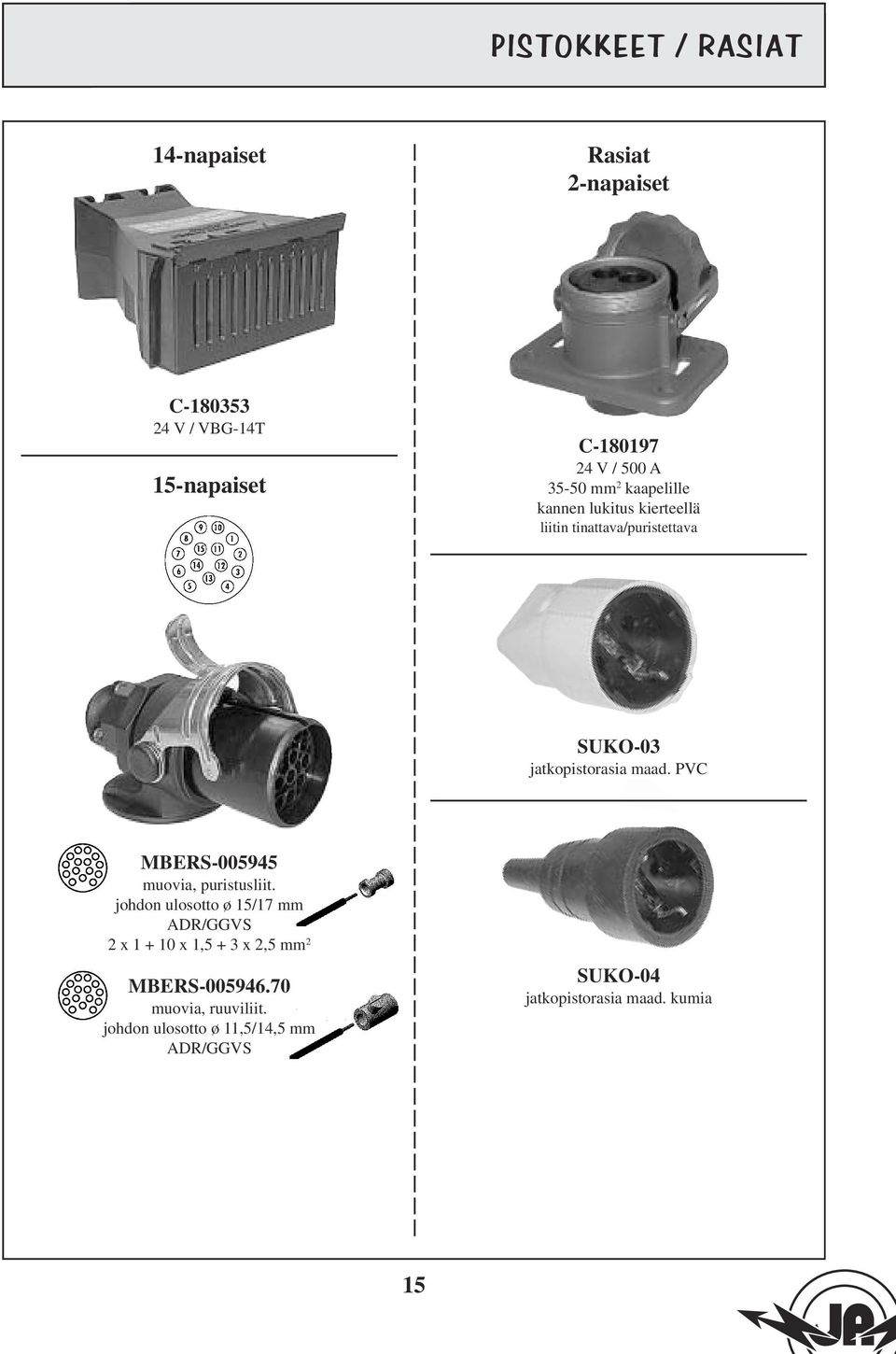 PVC MBERS-005945 muovia, puristusliit.