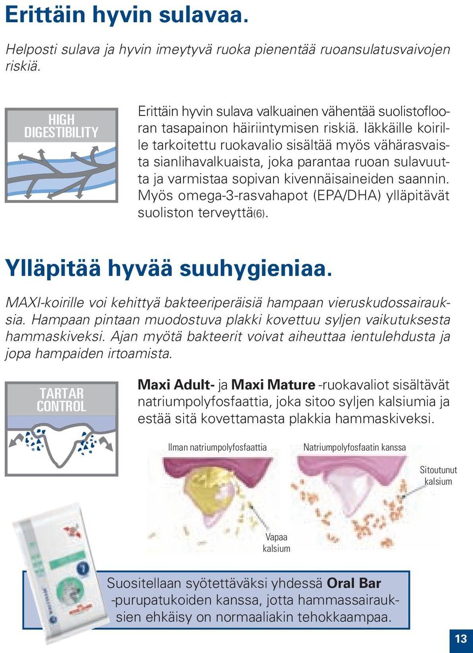 Iäkkäille koirille tarkoitettu ruokavalio sisältää myös vähärasvaista sianlihavalkuaista, joka parantaa ruoan sulavuutta ja varmistaa sopivan kivennäisaineiden saannin.