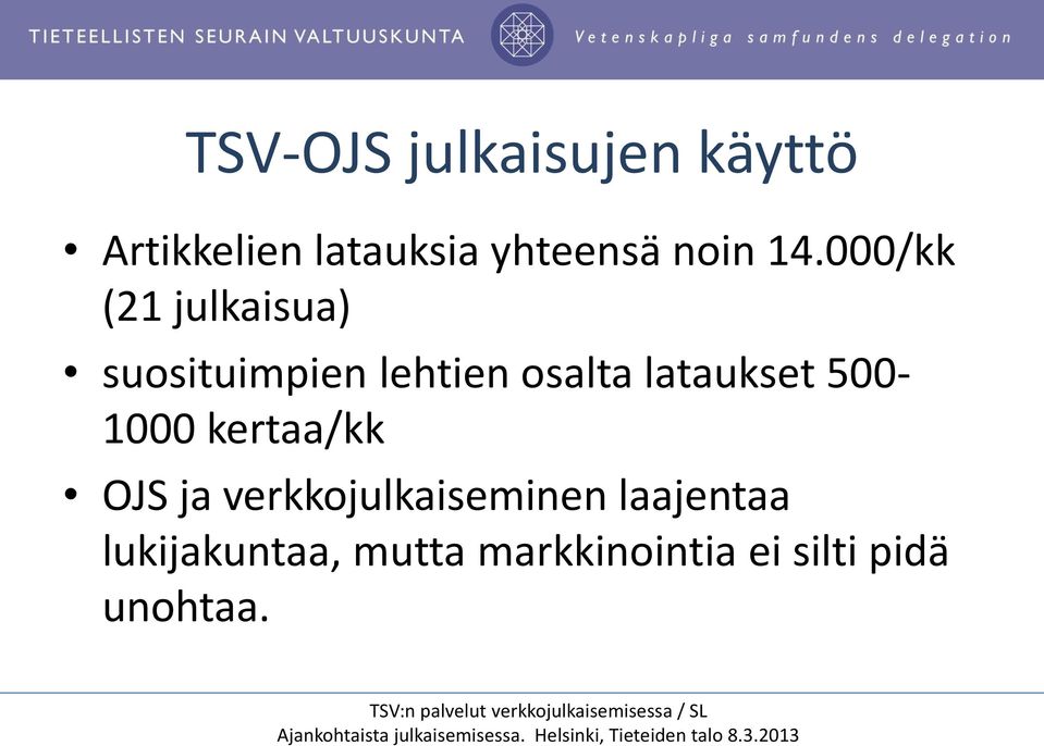 000/kk (21 julkaisua) suosituimpien lehtien osalta