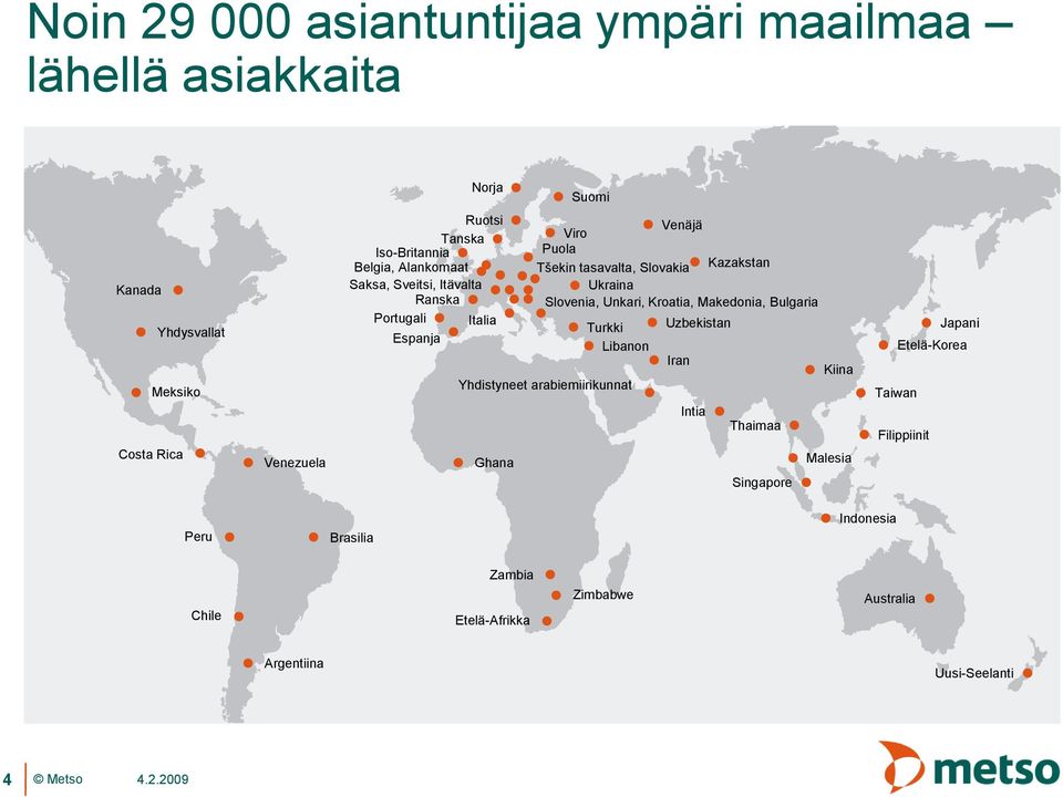 Tšekin tasavalta, Slovakia Kazakstan Ukraina Slovenia, Unkari, Kroatia, Makedonia, Bulgaria Turkki Libanon Uzbekistan Iran Intia Thaimaa Singapore