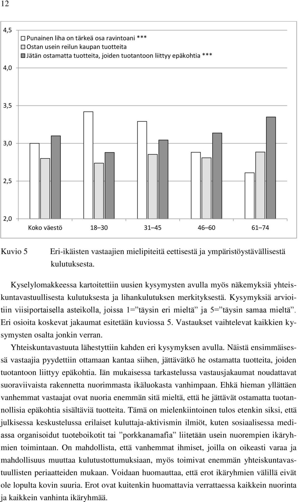 Kyselylomakkeessa kartoitettiin uusien kysymysten avulla myös näkemyksiä yhteiskuntavastuullisesta kulutuksesta ja lihankulutuksen merkityksestä.