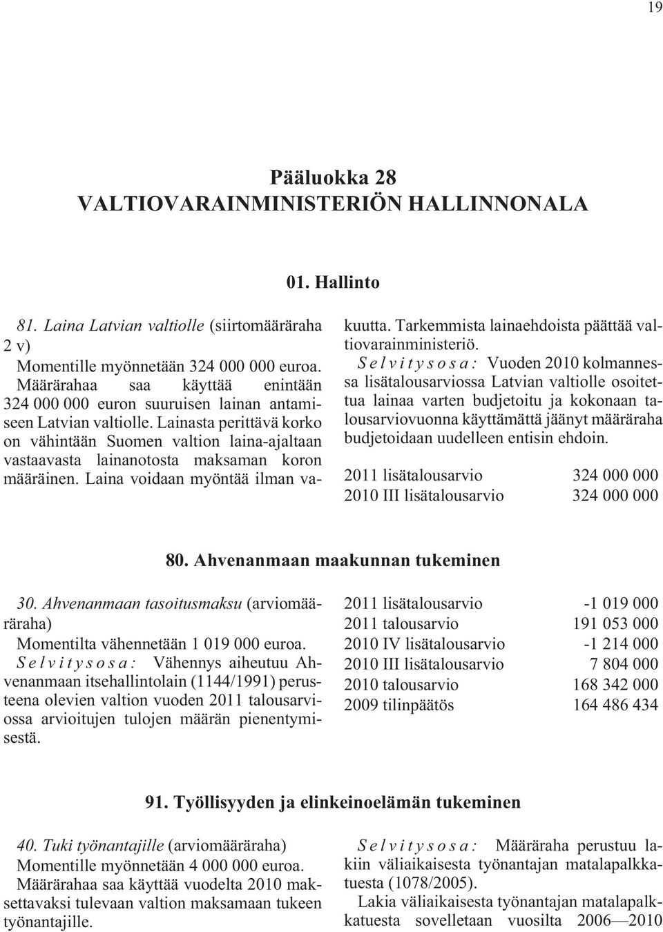 Lainasta perittävä korko on vähintään Suomen valtion laina-ajaltaan vastaavasta lainanotosta maksaman koron määräinen. Laina voidaan myöntää ilman vakuutta.