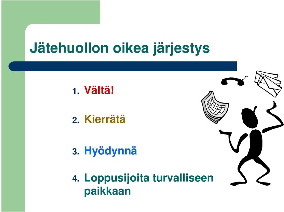 Kierrätä 3. Hyödynnä 4.