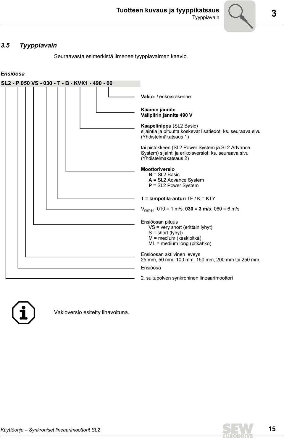 seuraava sivu (Yhdistelmäkatsaus 1) tai pistokkeen (SL2 Power System ja SL2 Advance System) sijainti ja erikoisversiot: ks.