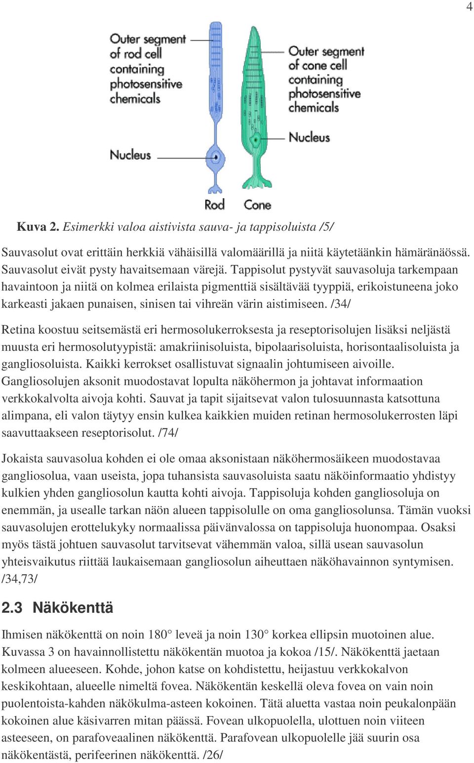 Tappisolut pystyvät sauvasoluja tarkempaan havaintoon ja niitä on kolmea erilaista pigmenttiä sisältävää tyyppiä, erikoistuneena joko karkeasti jakaen punaisen, sinisen tai vihreän värin aistimiseen.