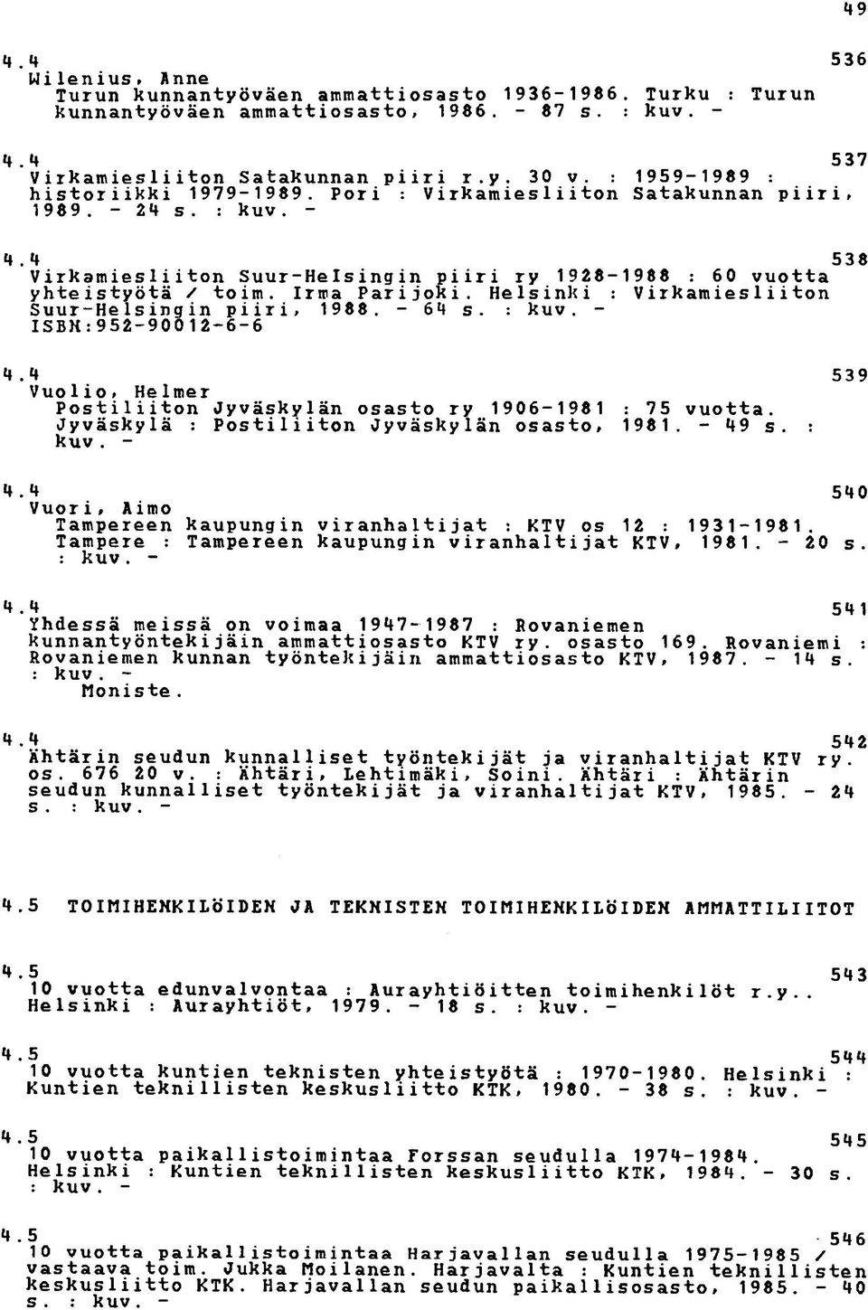 Irma Pari joki. Helsinki : Virkamiesliiton Suur-HeIsingin piiri, 1988. - 64 s. : kuv. - ISBH:952-90012-6-6 4.