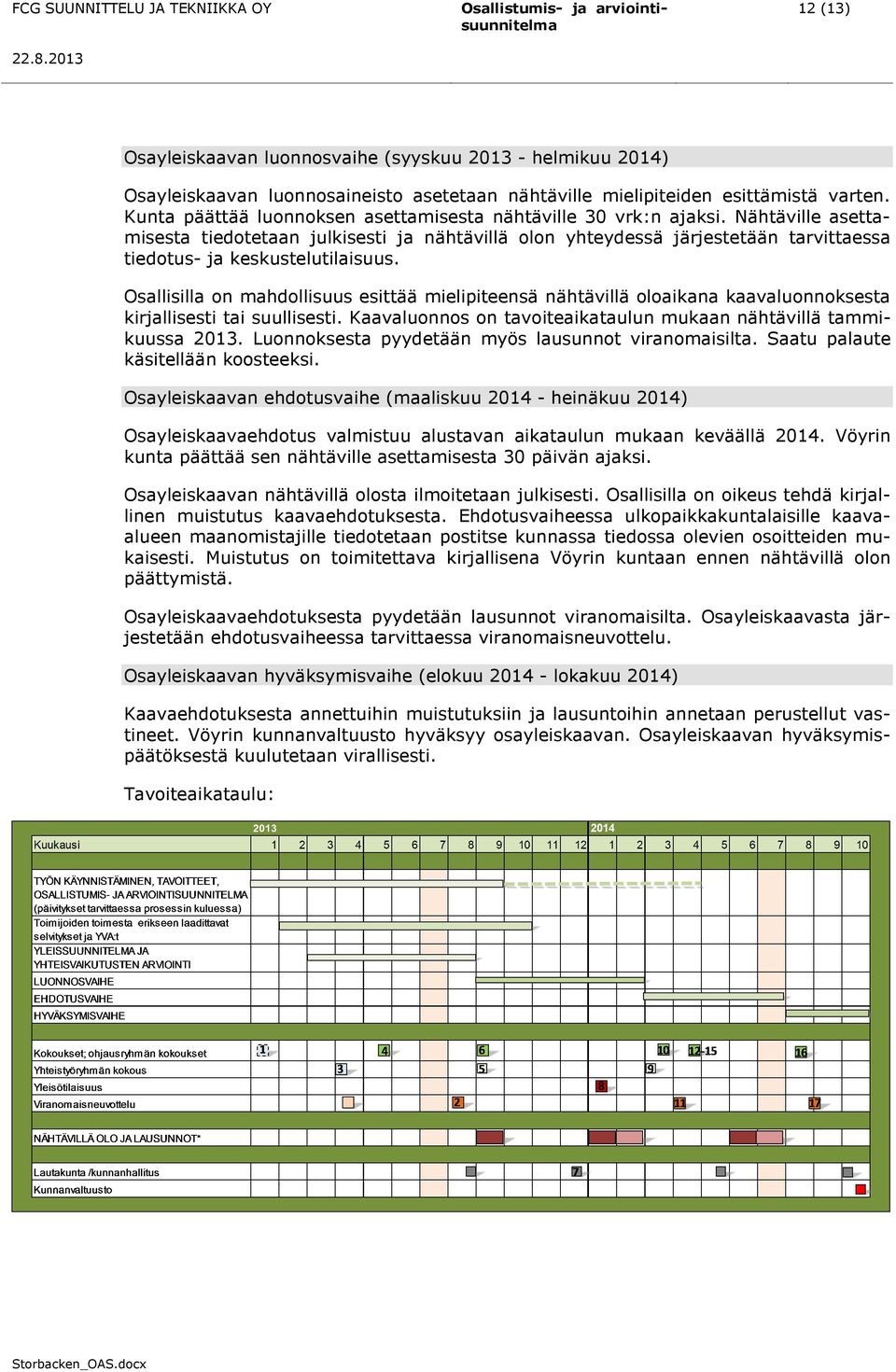 Nähtäville asettamisesta tiedotetaan julkisesti ja nähtävillä olon yhteydessä järjestetään tarvittaessa tiedotus- ja keskustelutilaisuus.