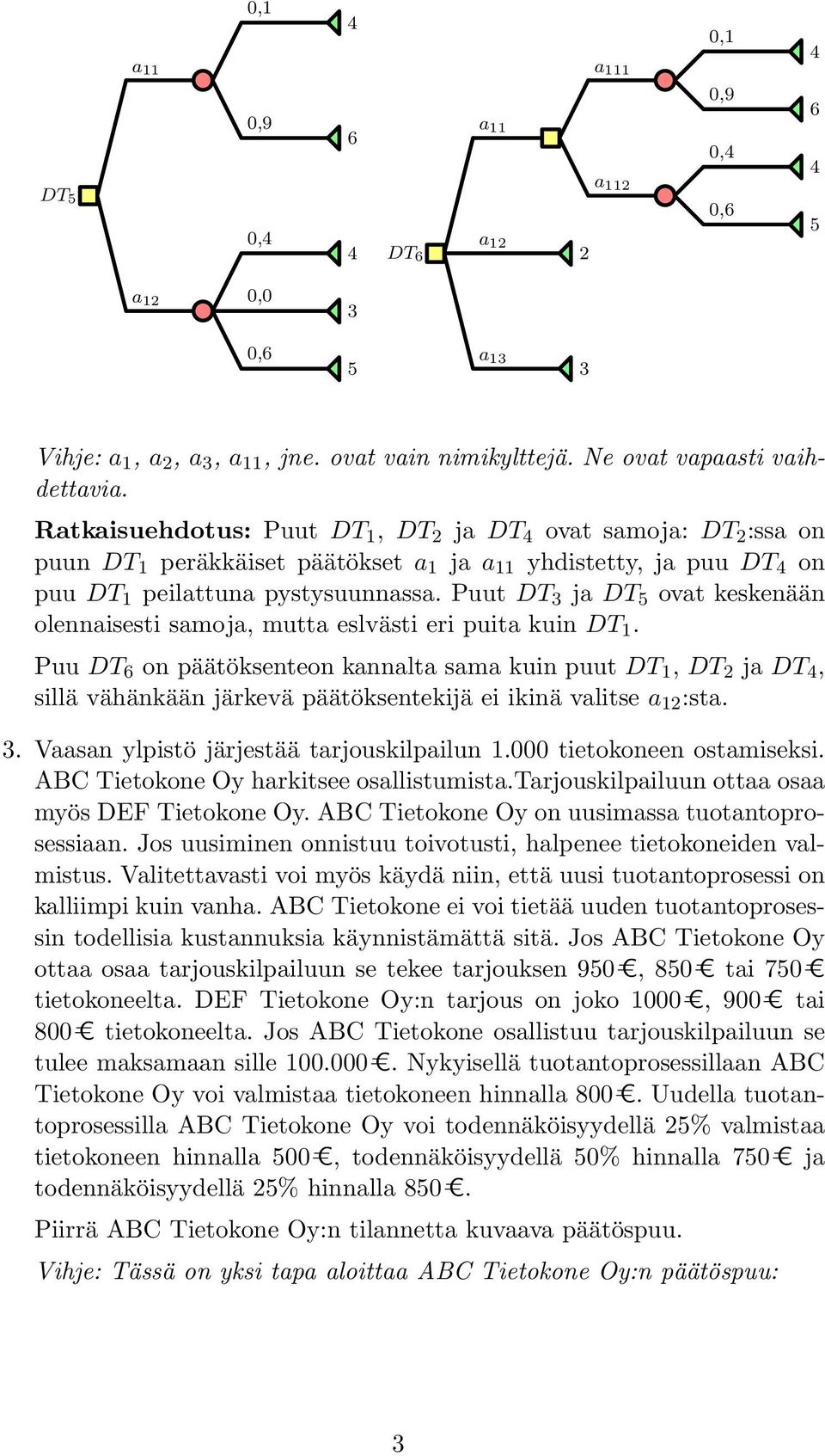 Puut DT ja DT ovat keskenään olennaisesti samoja, mutta eslvästi eri puita kuin DT 1.