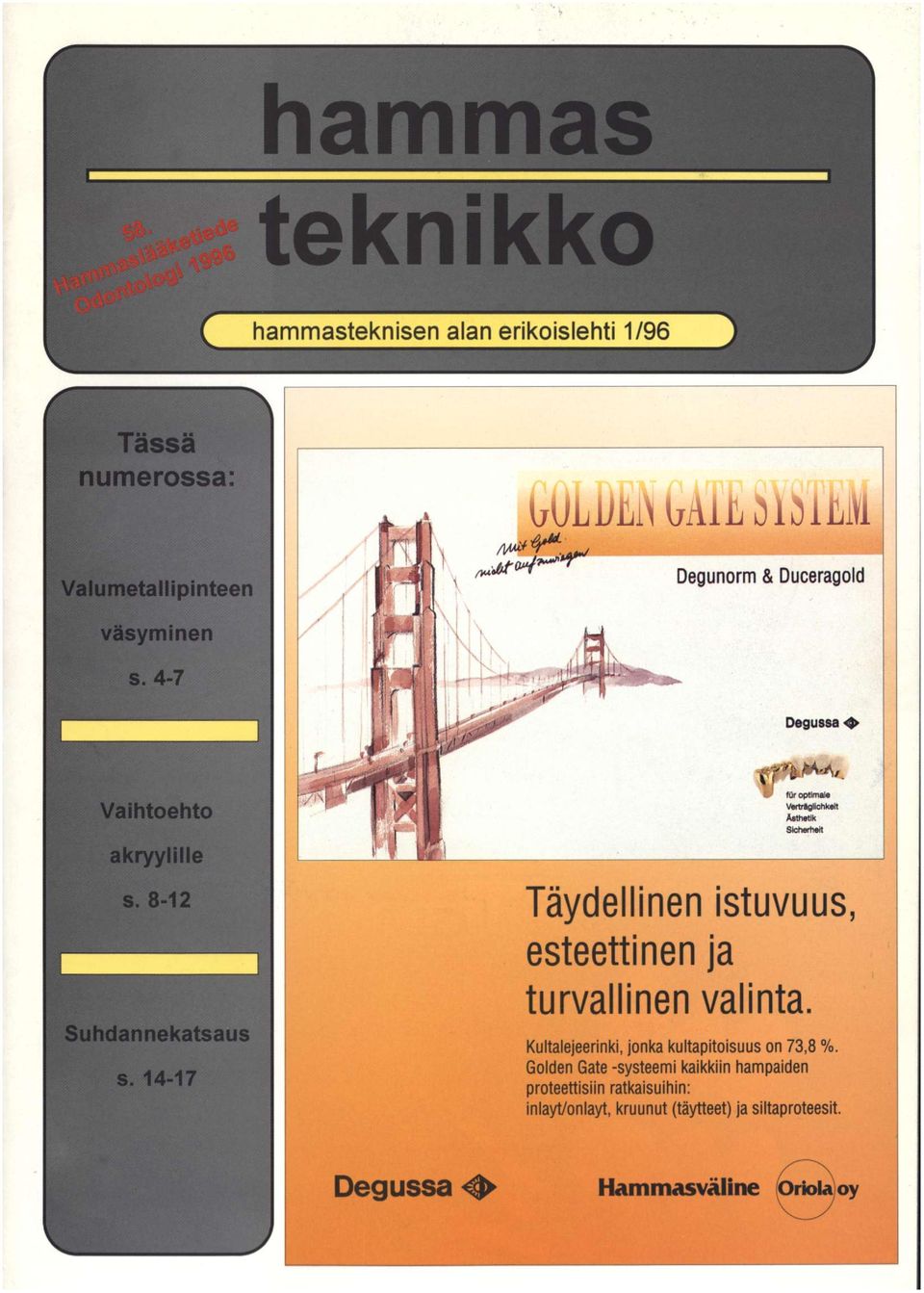 Golden Gate -systeemi kaikkiin hampaiden proteettisiin