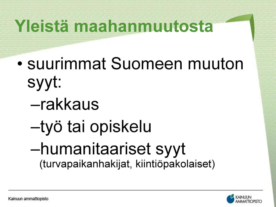 tai opiskelu humanitaariset syyt