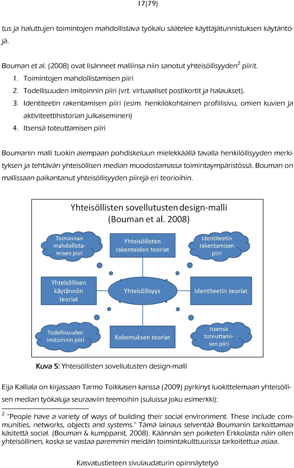 henkilökohtainen profiilisivu, omien kuvien ja aktiviteettihistorian julkaiseminen) 4.