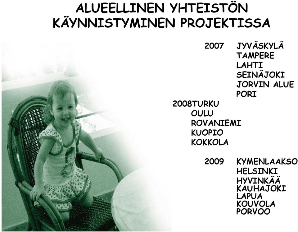 PORI 2008TURKU OULU ROVANIEMI KUOPIO KOKKOLA 2009