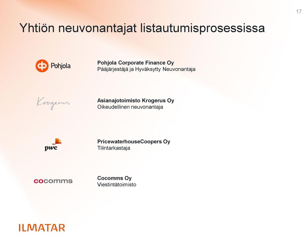 Neuvonantaja Asianajotoimisto Krogerus Oy Oikeudellinen