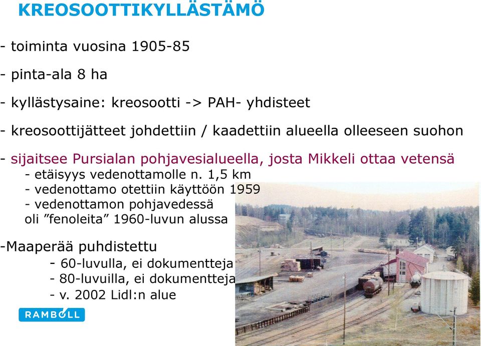 Mikkeli ottaa vetensä - etäisyys vedenottamolle n.
