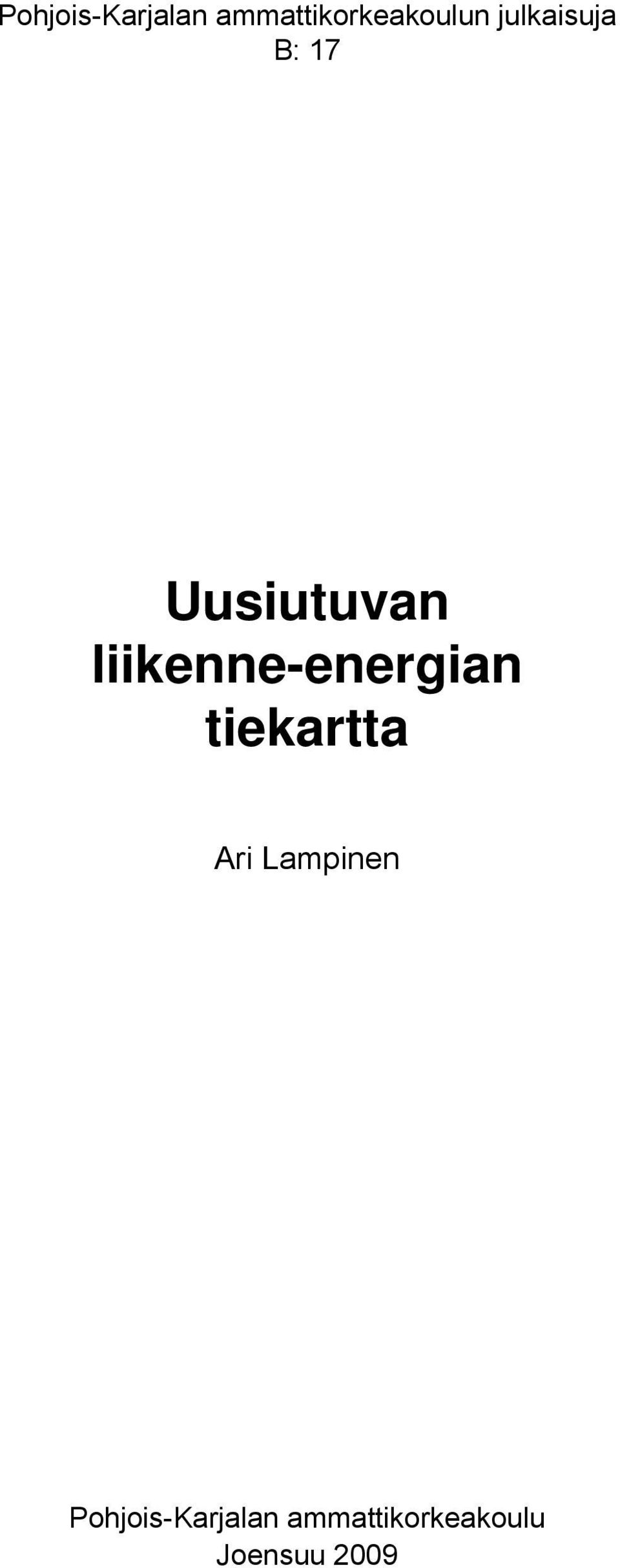 liikenne-energian tiekartta Ari