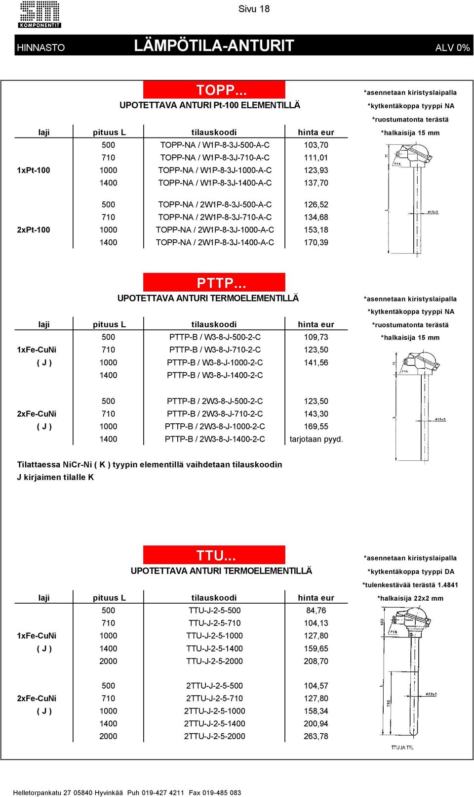 W1P-8-3J-500-A-C 103,70 710 TOPP-NA / W1P-8-3J-710-A-C 111,01 1xPt-100 1000 TOPP-NA / W1P-8-3J-1000-A-C 123,93 1400 TOPP-NA / W1P-8-3J-1400-A-C 137,70 500 TOPP-NA / 2W1P-8-3J-500-A-C 126,52 710