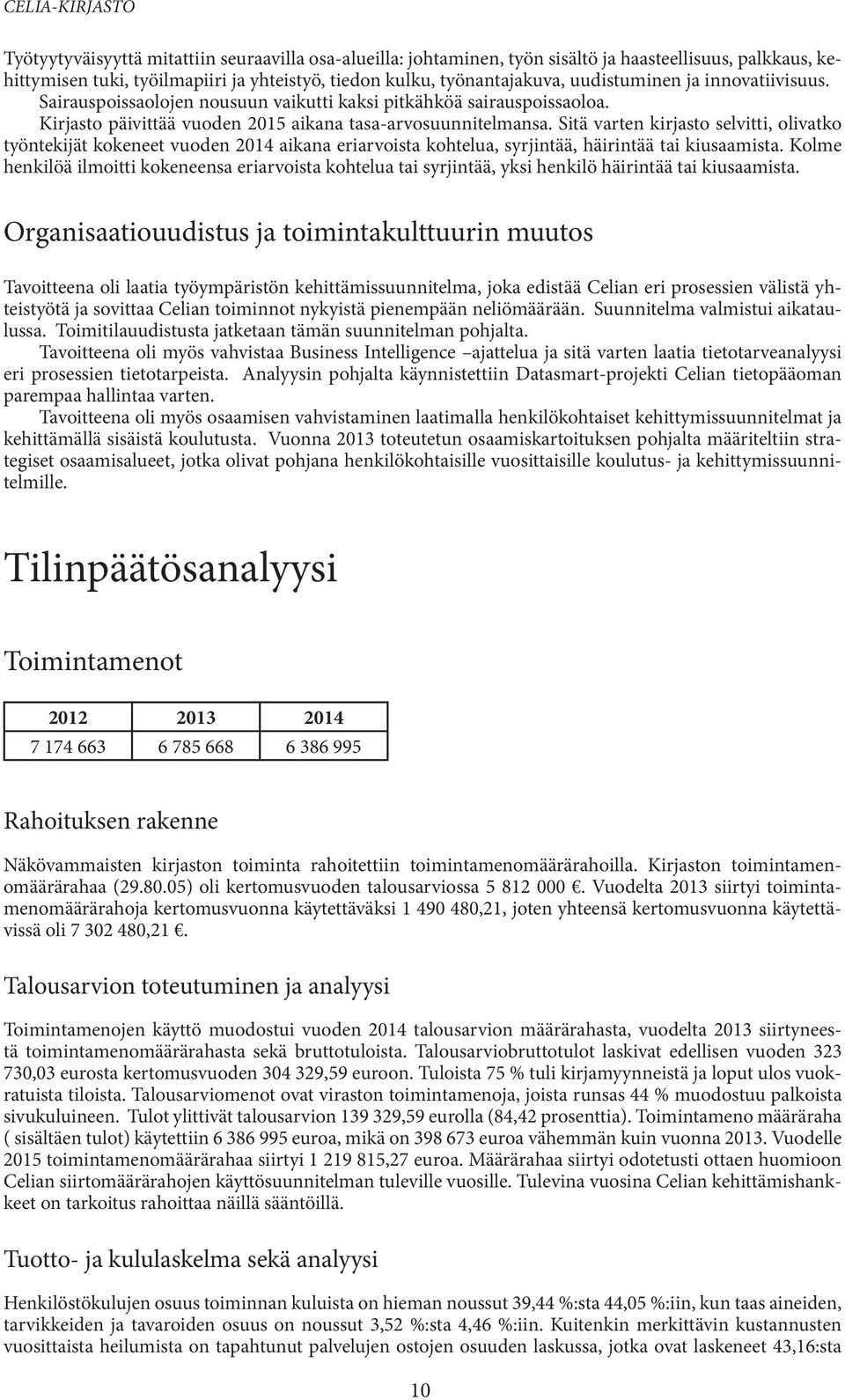 Sitä varten kirjasto selvitti, olivatko työntekijät kokeneet vuoden aikana eriarvoista kohtelua, syrjintää, häirintää tai kiusaamista.