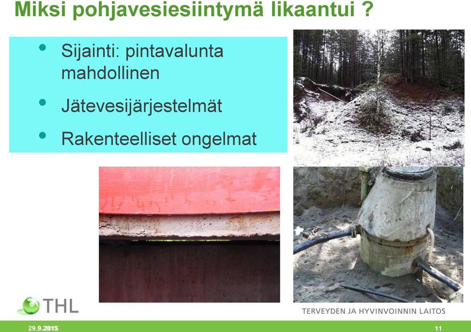 Sijainti: pintavalunta